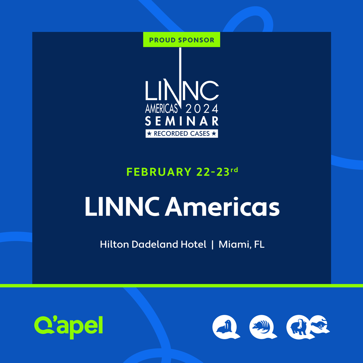 q_apel's tweet photo. Q'Apel Medical looks forward to seeing you at #LINNC #Americas this week!

Make sure to stop by table #6 to touch our #Walrus #Armadillo as well as our latest innovations, #HippoandCheetah. 

#QapelMedical #LINNC #ProudSponsor https://t.co/uYDI8rFe2q