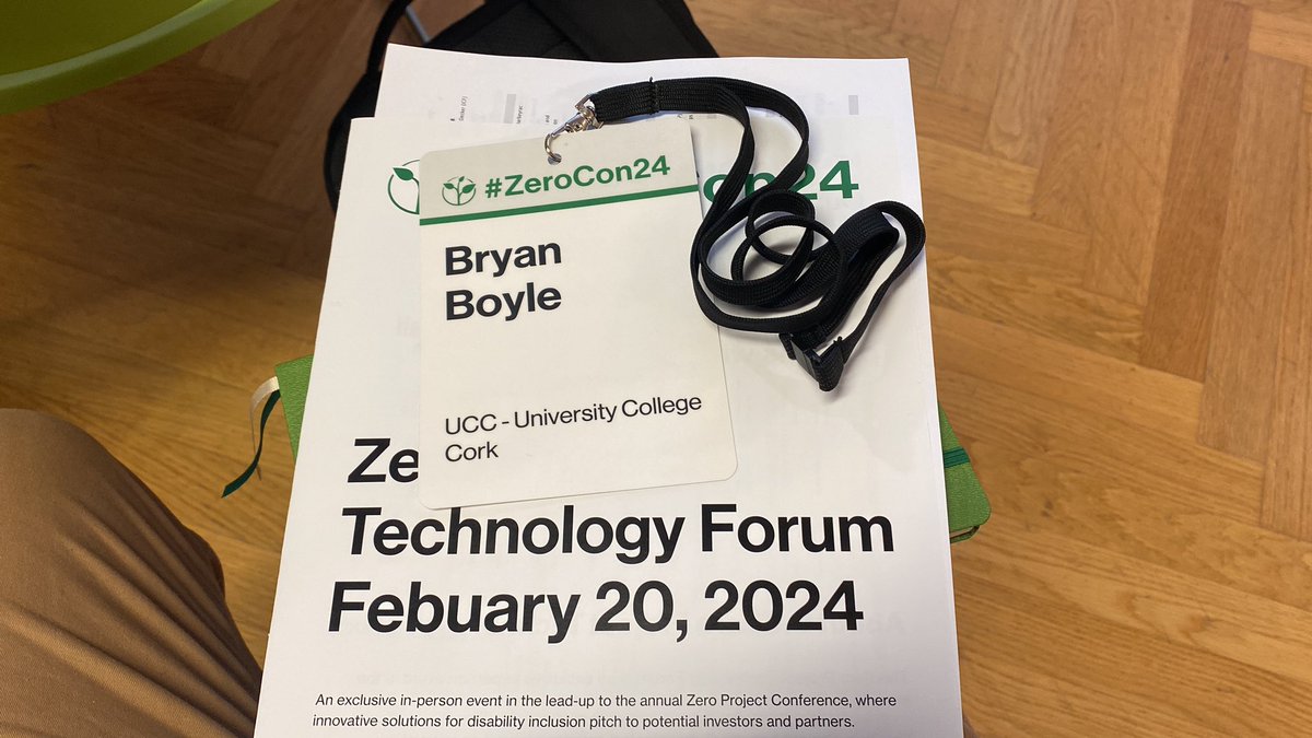 Delighted to be at #ZeroCon24 - a deep dive into technology that shapes #inclusivesocieties - looking forward to new innovation at this year’s Technology Forum @DaveBanesAccess @ZeroProjectorg @UCCResearch