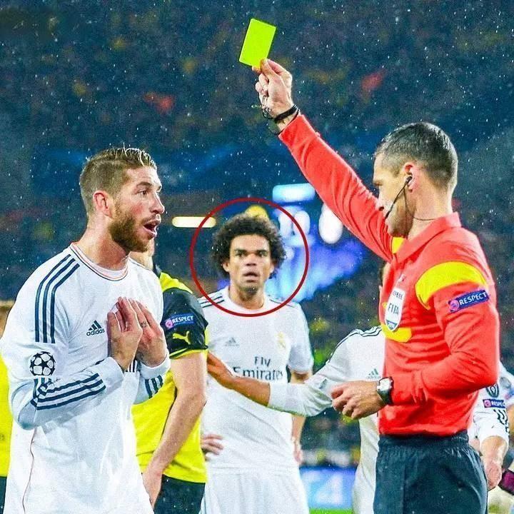 Throwback to when Pepe was surprised that referee gave only a yellow card to Sergio Ramos
