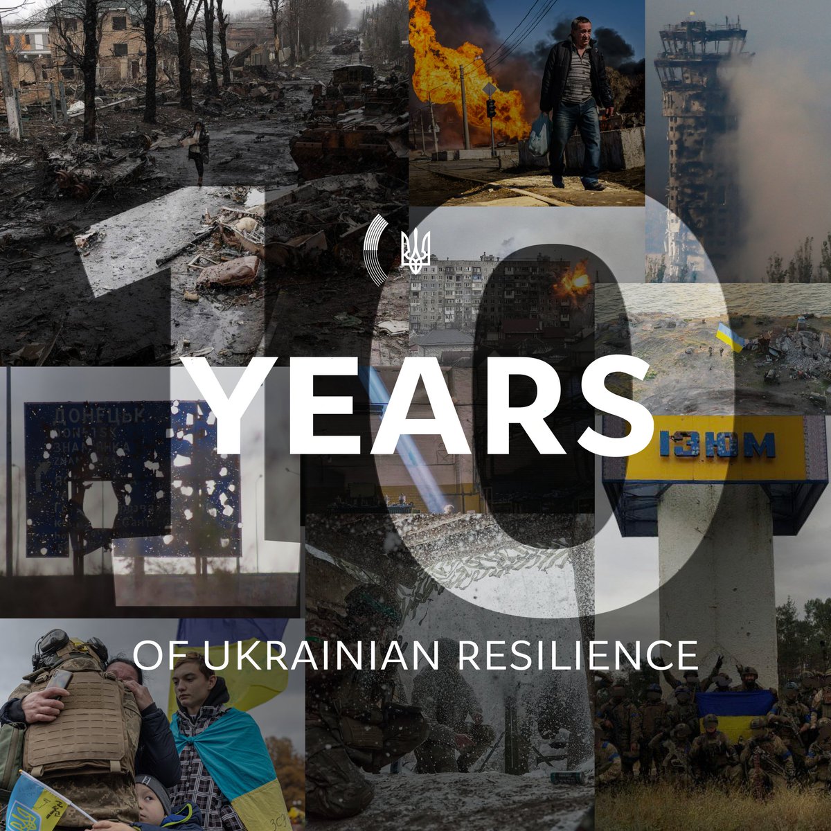 MFA_Ukraine's tweet photo. 10 years ago, Russia launched an unprovoked armed aggression against Ukraine.

10 years ago, 🇷🇺 initiated the process of dismantling the world order system created after WWII, based on international law

Ukrainians stood their ground. We will never surrender.

Glory to Ukraine!🇺🇦 https://t.co/ibPr7tJTS8