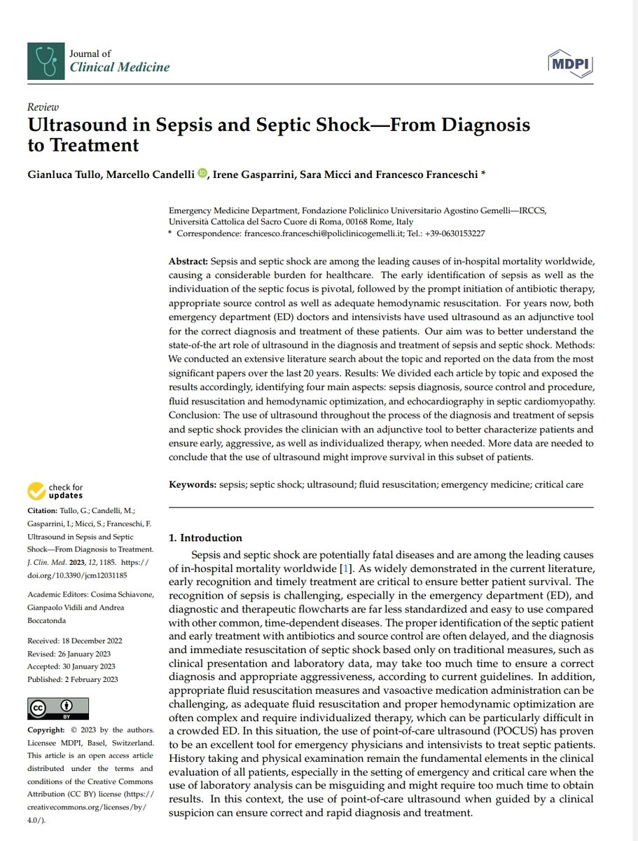 Ultrasonido en Sepsis y Shock Séptico 🦠 Del Diagnóstico al Tratamiento 🫀🧠🫁

🔰📚J. Clin. Med. 2023

doi.org/10.3390/jcm120…

Enlace a Artículo Completo 👇🏼✅🆓t.me/SoMELaguna