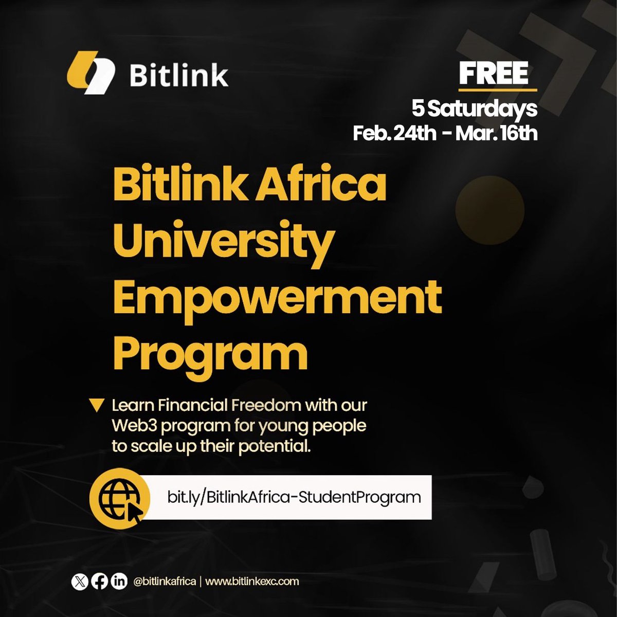 Bitlink Africa is broadening its influence, enhancing the credibility of its community within the African sphere. Our expansion involves empowering community members with essential education and knowledge, fostering excellence in the web3 blockchain industry. 🌍🚀

As part of our