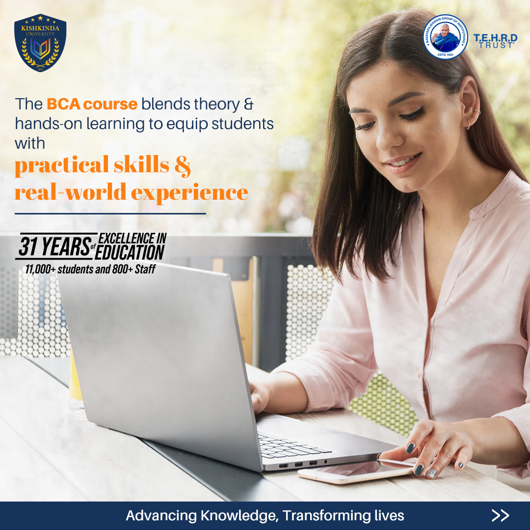 KishkindaUni's tweet photo. Future-proof your tech career with #KishkindaUniversity's industry-aligned BCA program. Gain hands-on expertise through well-equipped labs, experienced faculty, and industry connections.
#WorldClassEducation #AdvancingKnowledge #TransformingLives #ProgressingWisdom https://t.co/YI4na31NaA