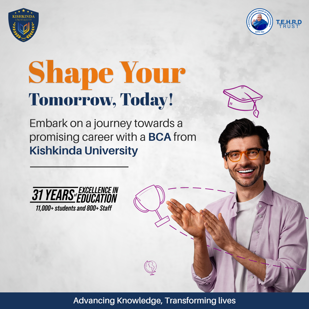 KishkindaUni's tweet photo. Future-proof your tech career with #KishkindaUniversity's industry-aligned BCA program. Gain hands-on expertise through well-equipped labs, experienced faculty, and industry connections.
#WorldClassEducation #AdvancingKnowledge #TransformingLives #ProgressingWisdom https://t.co/YI4na31NaA