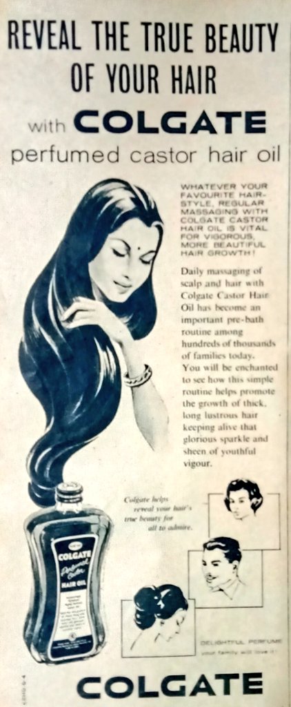1960s :: COLGATE Hair Oil Advertisement