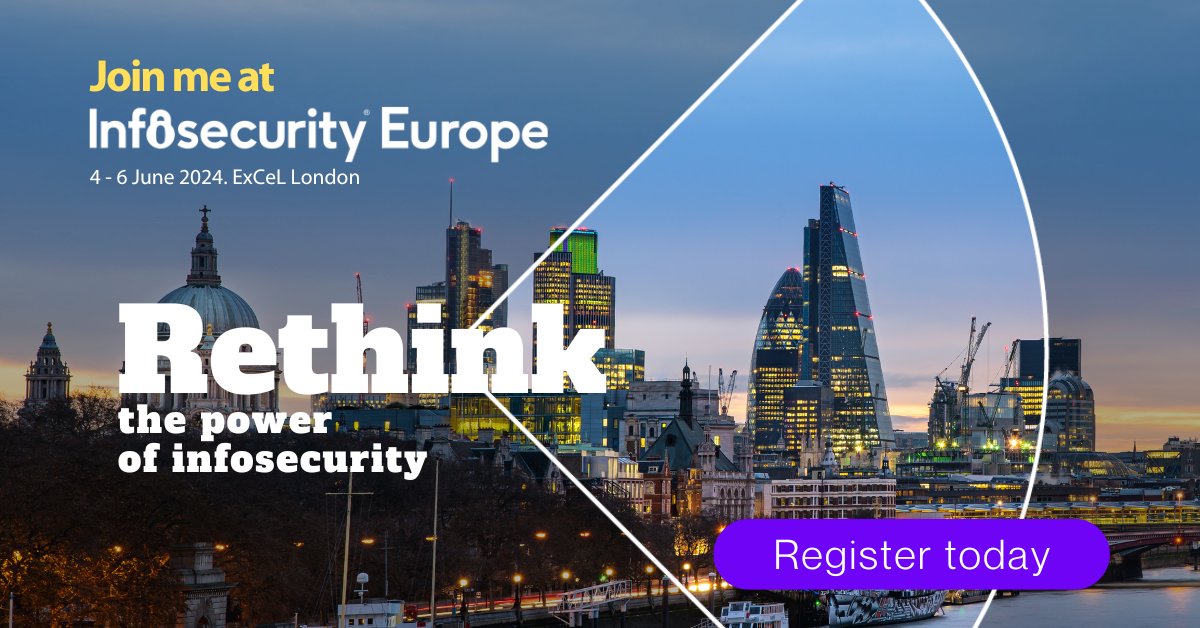 defence_unit's tweet image. I just registered for #InfosecurityEurope 2024!

It’s Europe’s leading #cybersecurity event, where you can:
✔️ Explore the latest advancements in #infosec technology, equipping yourself with the tools to safeguard your organisation effectively