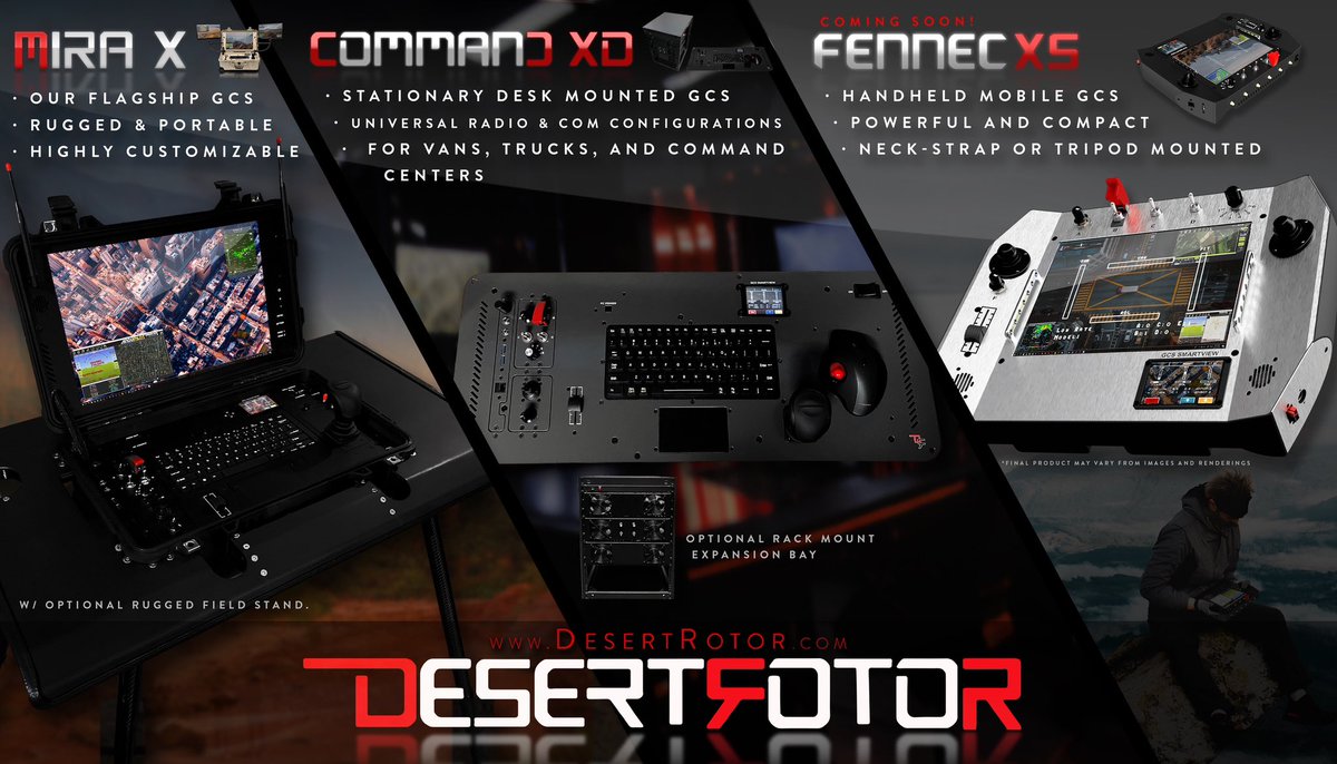 Desert Rotor designs and manufactures world leading unmanned ground control stations that utilize our powerful GCS SmartView interface. Universal to most unmanned vehicle designs and fully customizable to your requirements! Proudly Made in USA 🇺🇸 desertrotor.com #robotics…