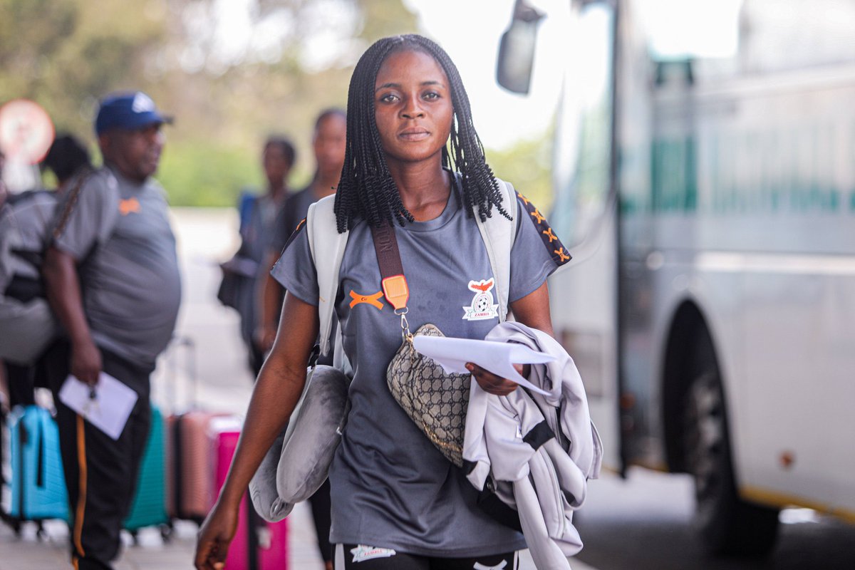 Zambia Copper Queens currently en route to Ghana for the first leg of the Olympic Qualifiers. 

Wishing you all a safe journey @Copper_Queens 🇿🇲🔥

We can’t wait to host you🇬🇭🔥

📸: @FAZFootball 
#WeAreCopperQueens #Paris2024