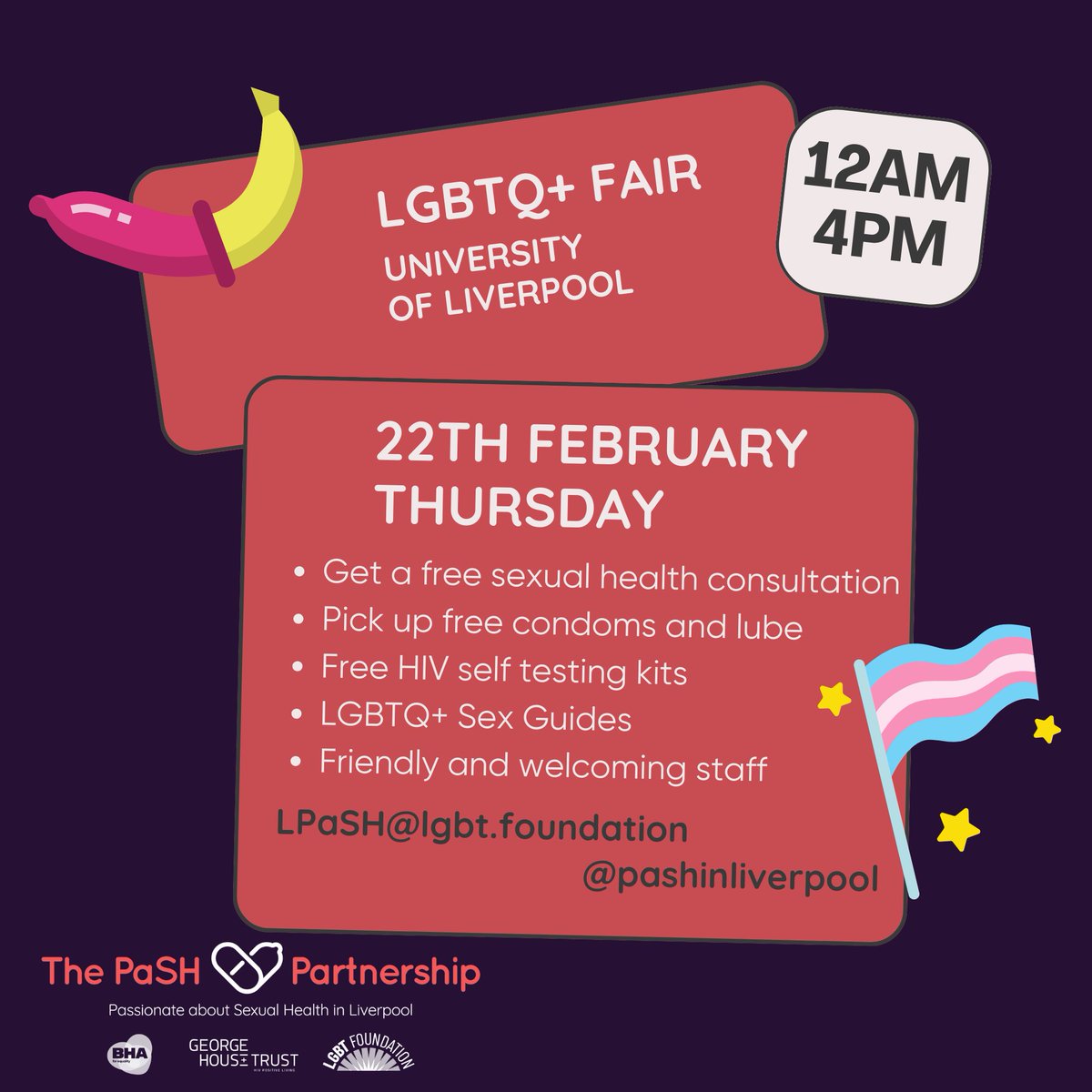 This Thursday you can meet us at the LGBTQ+ History Month Fair! You can pick up free condoms and HIV self-testing kits. 
Thank you @LiverpoolGuild for inviting us!  

@GMPaSH 
@PaSHinLiverpool 

#hivprevention #sexualwellbeing #freecondoms #Liverpool