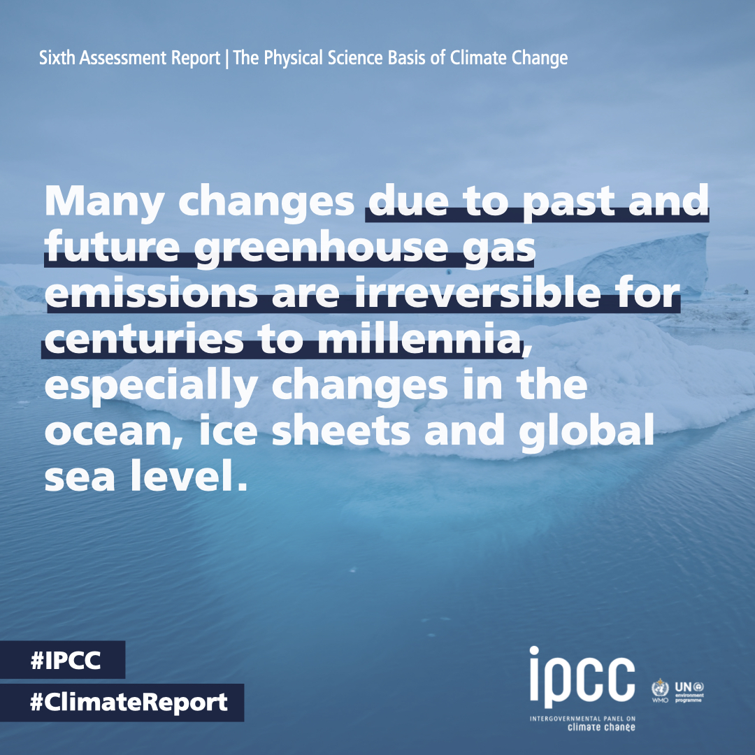 #IPCC’s report on the physical science of #climatechange shows that mountain & polar glaciers are committed to continue melting for decades or centuries. The freezing level height in mountain areas is projected to rise & will alter snow & ice conditions. bit.ly/WGIRpt