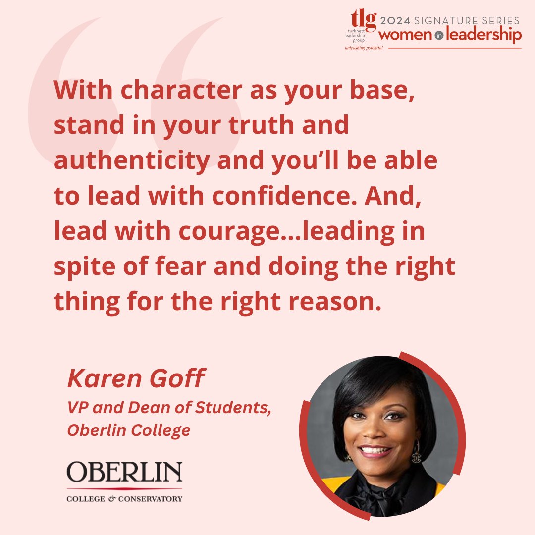 On Friday, we were joined by the one and only Karen Goff, Vice President and Dean of Students at <a href="/oberlincollege/">Oberlin College</a>, who reminded our viewers that when we stand in our truth and authenticity, we can lead confidently and courageously, no matter what challenges we face.