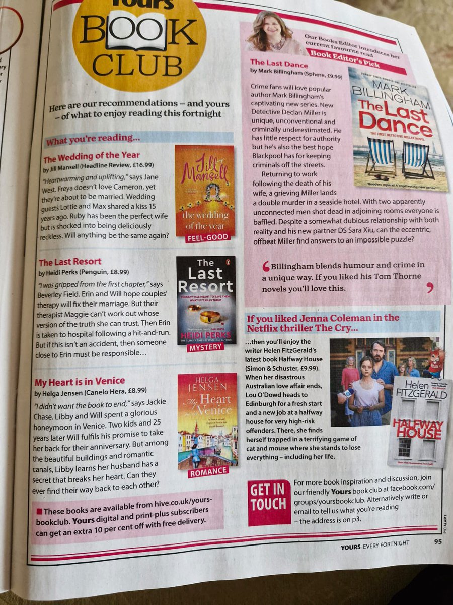 HelgaJensenF's tweet photo. How absolutely wonderful. @JillMansell and moi in Yours magazine that is out today! 😍💕 Orange is THE colour this season 😍#Yoursmagazine #Newreleases #bookclub #books #venice #amreading #authors https://t.co/DAY8WDPN5B
