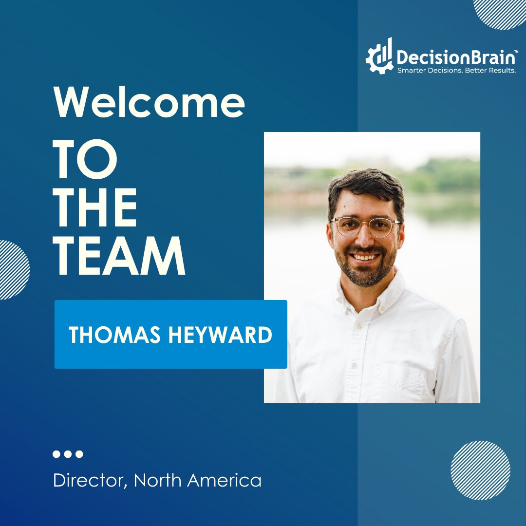 We're thrilled to welcome Thomas Heyward as a Director, North America! With 15+ years of project management experience, Tom specializes in developing tech for business users, particularly in #descriptive, #predictive, and #prescriptiveanalytics within supply chain management.