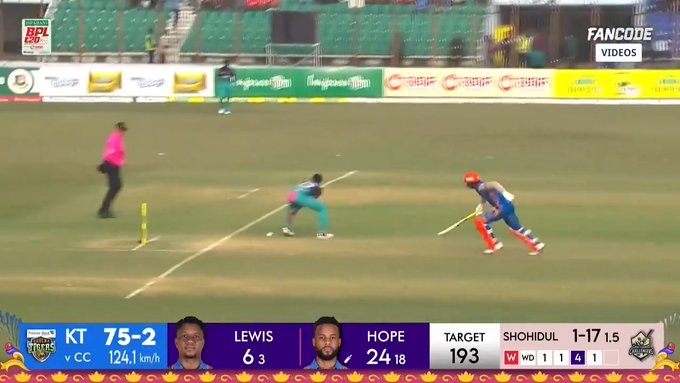 Unusual Run-Out in BPL 🤯 📹 Credits: Twitter/FanCode