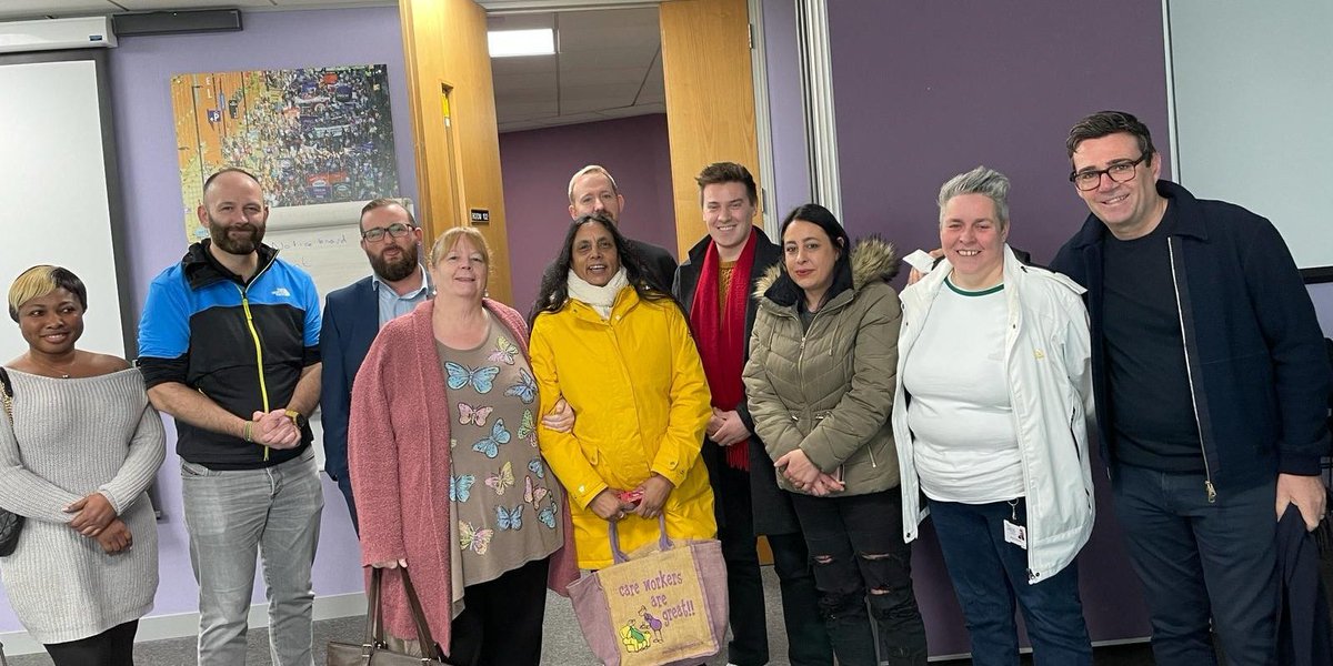 NorthWestUNISON's tweet image. On Saturday, Greater Manchester Mayor @AndyBurnhamGM met with UNISON care workers 🤝

He listened to their concerns and to assured them that care will be a top priority in his next mayoral manifesto 💪