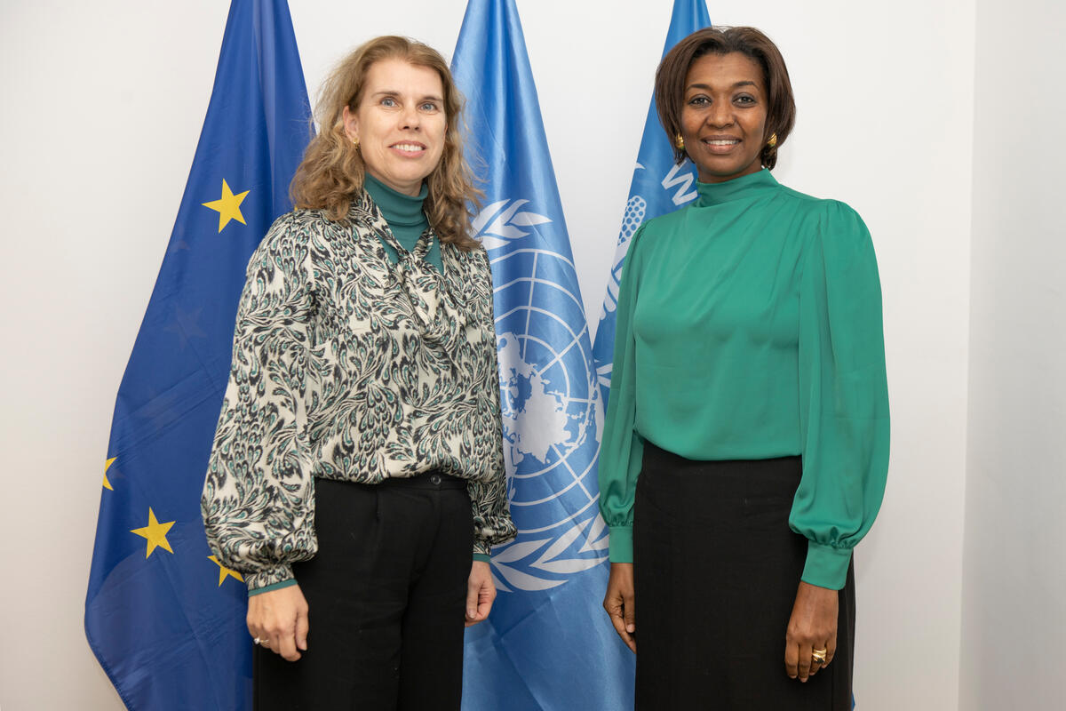 Yesterday, a fruitful dialogue between the new @WFP AED @RaniabtBakhita and the Head of the EU Delegation in Rome @avalkenburg around food security, humanitarian needs and innovations for long-term resilience. The European Union 🇪🇺 stands as a trusted and crucial partner of WFP.