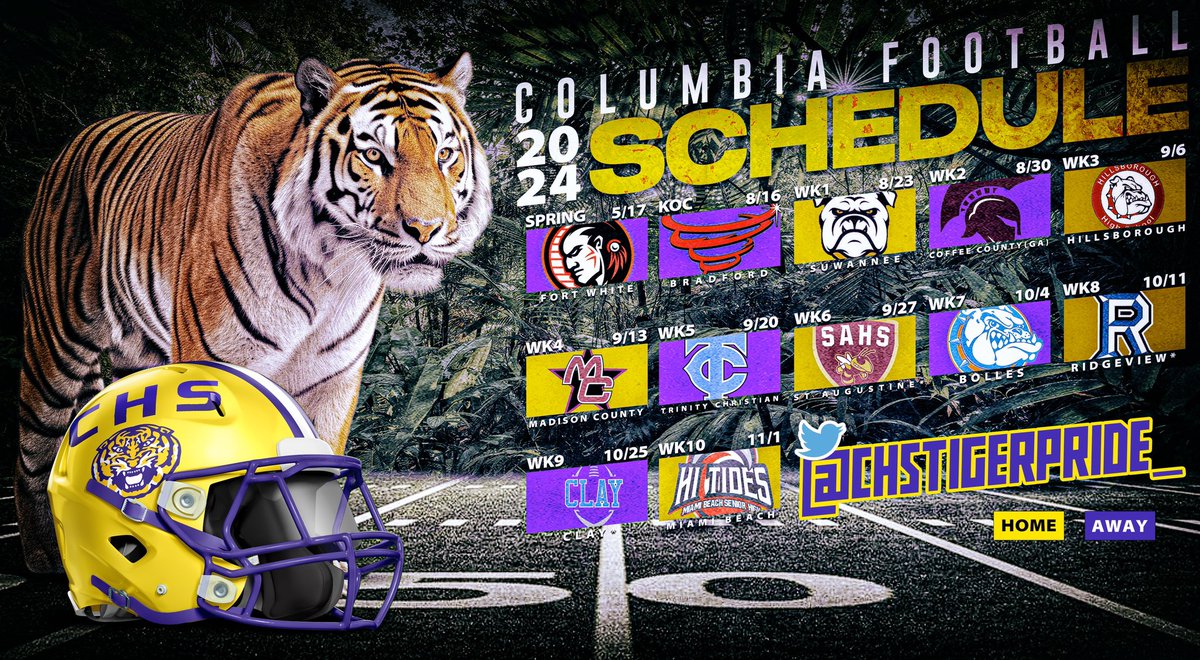 Tiger Football Schedule for 2024