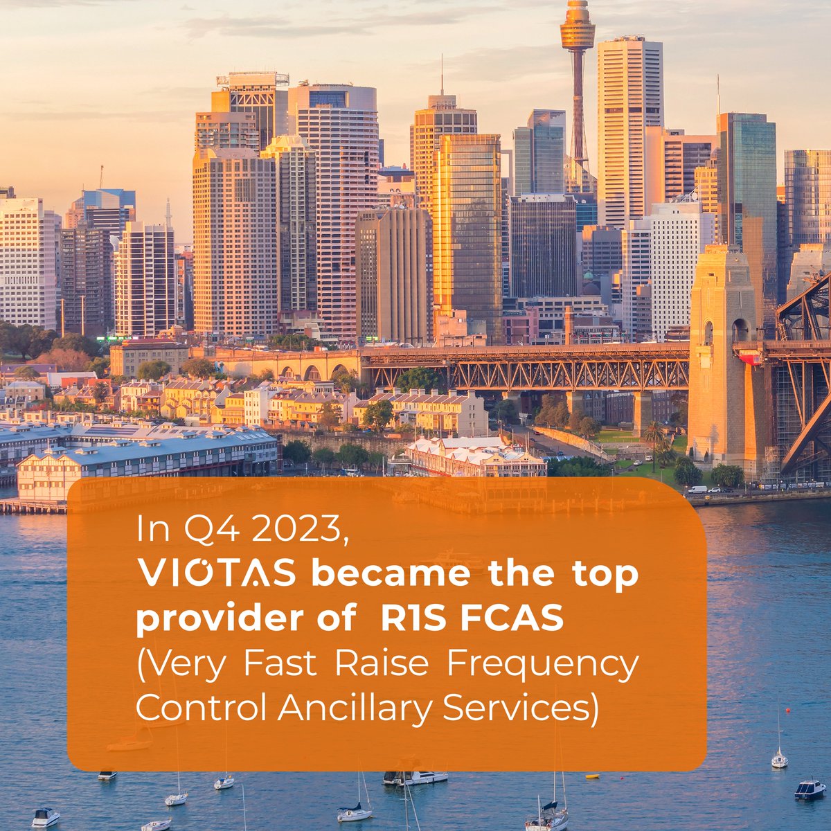 VIOTASEnergy's tweet image. In Q4 2023, VIOTAS became the top provider of Very Fast (#R1S) Frequency Control Ancillary Services (#FCAS), establishing the key role demand response can play in maintaining the stability and efficiency of Australia’s energy grid.

#FrequencyResponse #DemandResponse