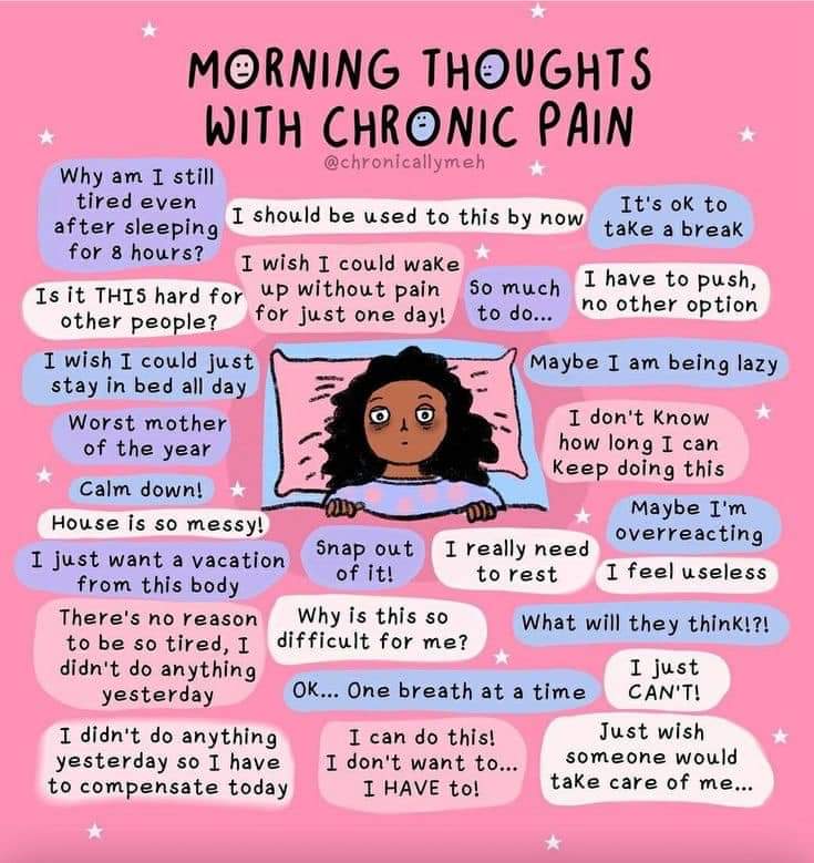 #chroniclife #ChronicPain #chronicillness #chronicconditions #chronicnothopeless #morning #pain #InSomnia #sleep #exhaustion #chronicallyill