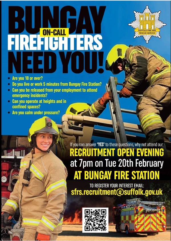 Come down to Bungay Fire Station this evening and find out about the On Call Firefighter role! #recruitment #oncall #jobsinfire