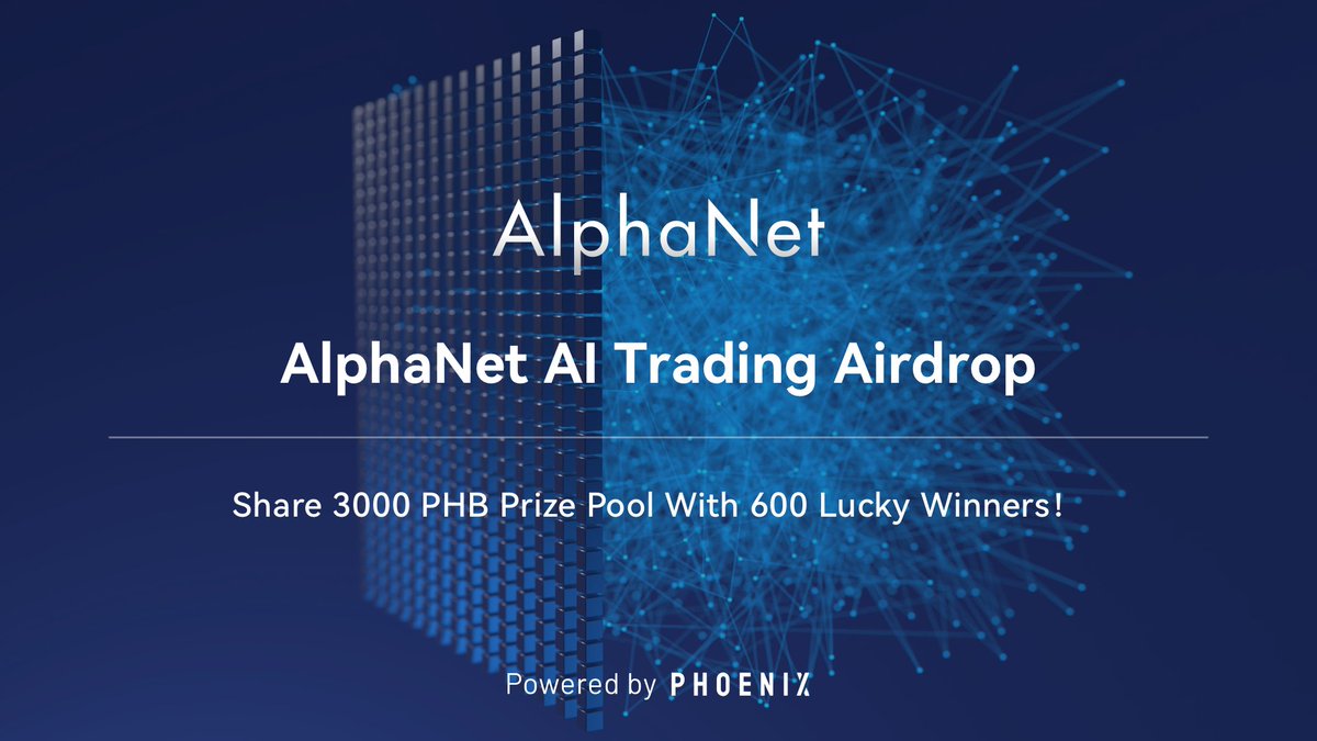 📢 AlphaNet AI Trading Airdrop We are excited to launch a new round of  Phoenix AI Ecosystem airdrops, this time for @AlphaNet_AI, the premier AI  platform for crypto trading. Complete simple tasks,
