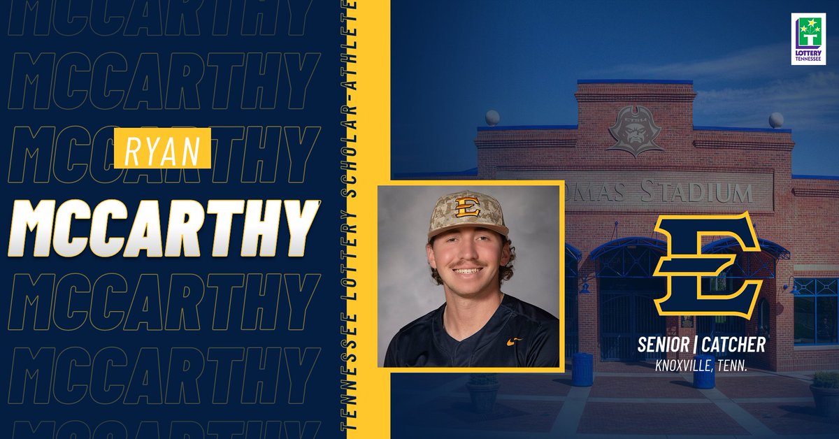 ETSU Athletics (@etsuathletics) on Twitter photo ๐๐๐ฃ๐ฃ๐๐จ๐จ๐๐ ๐๐ค๐ฉ๐ฉ๐๐ง๐ฎ ๐๐๐๐ค๐ก๐๐ง-๐ผ๐ฉ๐๐ก๐๐ฉ๐ ๐
Congrats to Ryan McCarthy of <a href="/ETSU_Baseball/">ETSU Baseball</a> on being this weekโs <a href="/TNLottery/">Tennessee Lottery</a> Scholar-Athleteโ๏ธ
#BeGreat ๐๐๐ฃ๐ฃ๐๐จ๐จ๐๐ ๐๐ค๐ฉ๐ฉ๐๐ง๐ฎ ๐๐๐๐ค๐ก๐๐ง-๐ผ๐ฉ๐๐ก๐๐ฉ๐ ๐
Congrats to Ryan McCarthy of <a href="/ETSU_Baseball/">ETSU Baseball</a> on being this weekโs <a href="/TNLottery/">Tennessee Lottery</a> Scholar-Athleteโ๏ธ
#BeGreat