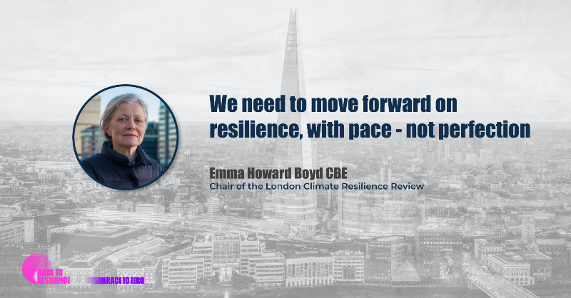 hlcchampions's tweet photo. London has a longstanding focus on flood protection, but extreme heat poses a new challenge. We spoke with @EmmaHowardBoyd CBE, Chair, the London Resilience Review, on how London is fortifying itself against climate shocks - to build resilience for all. Read more👇