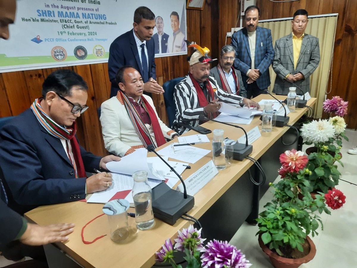 I compliment Environment, Forest, and Climate Change Minister Shri @MamaNatung ji for signing an MoU with National Tiger Conservation Authority to create State Tiger Protection Force. It will have 336 regular posts and 102 contractual personnel dedicated for the care of our