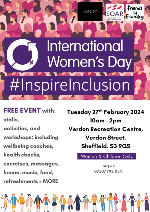 ❗️Call all our amazing women❗️ Come and celebrate International Women's Day with Foundry PCN on Tuesday 27th February at our Friends of Foundry session - Verdon Street Recreation Centre. In partnership with our fantastic partner @ReachUpYouth and @soarcommunity