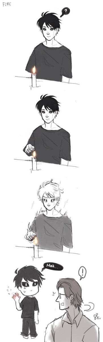 AU Mermaid!Dream sees fire for the first time and gets bitten by it.

#Dreamling #TheSandman