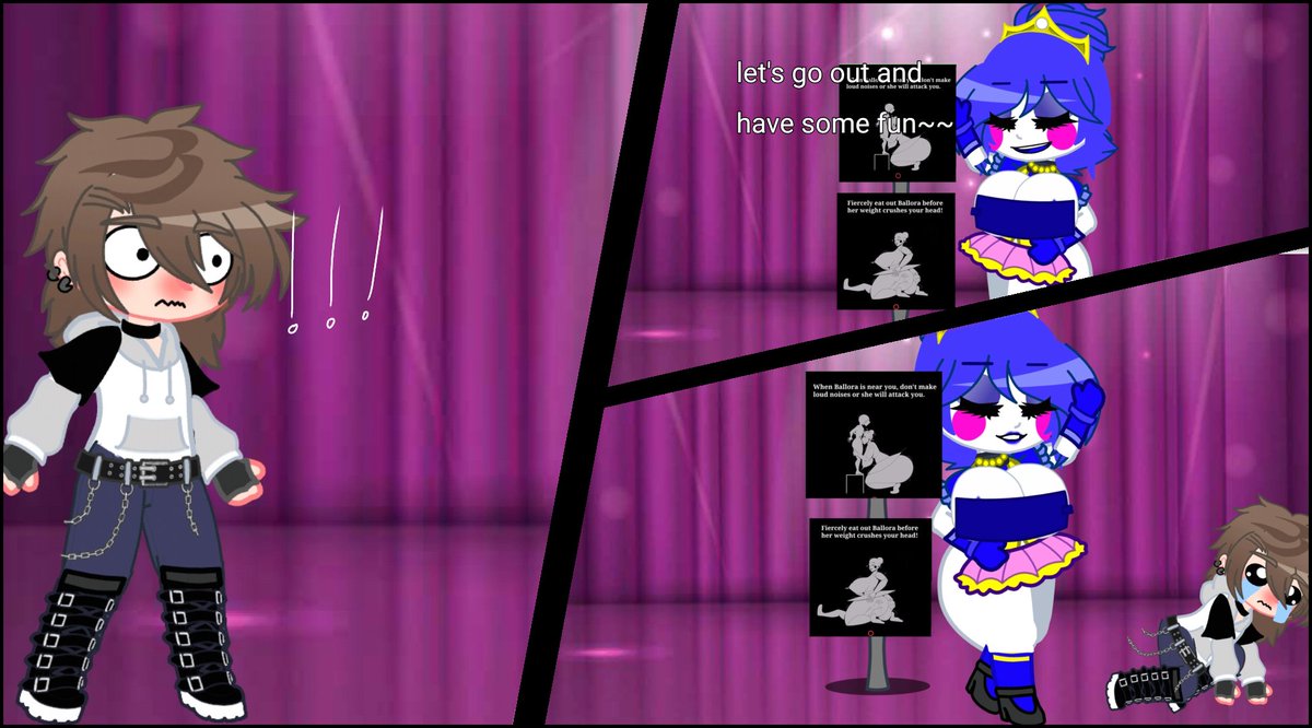 olegsergeevi5's tweet photo. john worked in a circus baby strip club and when he was doing a task he got into the ballora room and had to crawl carefully so that she wouldn't catch him
(you ballora)
#gachansfw #gachaheat #gacha18 https://t.co/W6pmSz5rhD