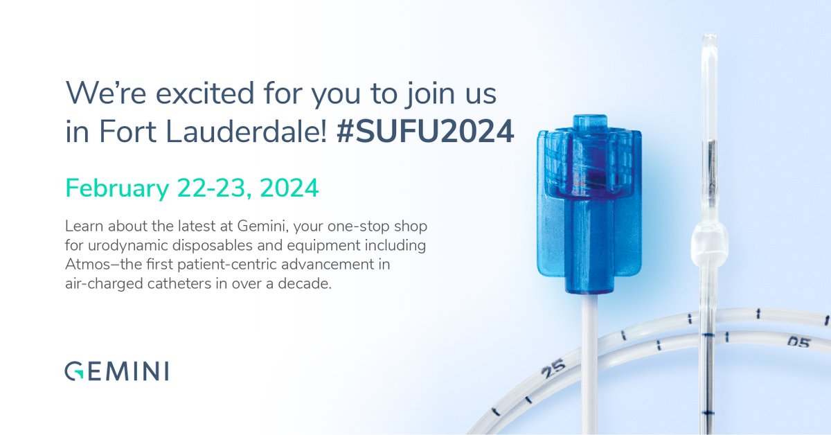 Gemini is excited to bring our passion for urology to #SUFU2024. Join us as we discuss the latest in urodynamics and how we can make a real difference in patient care together.

#Urology #Urodynamics #UrologyNews #UrologyLife #UrologyEvents