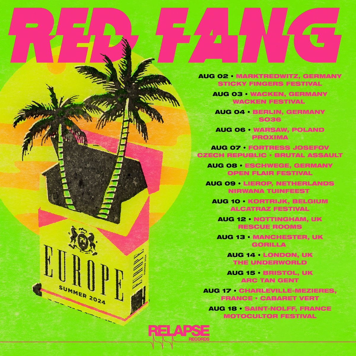 RED FANG EU/UK Summer of 2024! Tickets on sale this Friday, March 01 @ 10am GMT. redfang.net/live.html