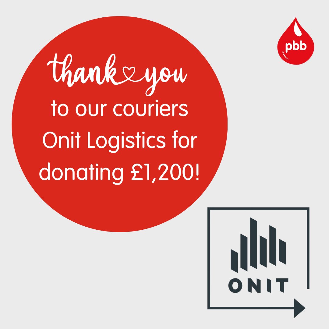 A huge thank you to our couriers Onit Logistics for their recent donation of £1,200 😍💸Onit delivers many of our same day blood orders, so they are vital in ensuring blood gets to where it is needed for unwell dogs 😥A big thank you for their continued support ❤️