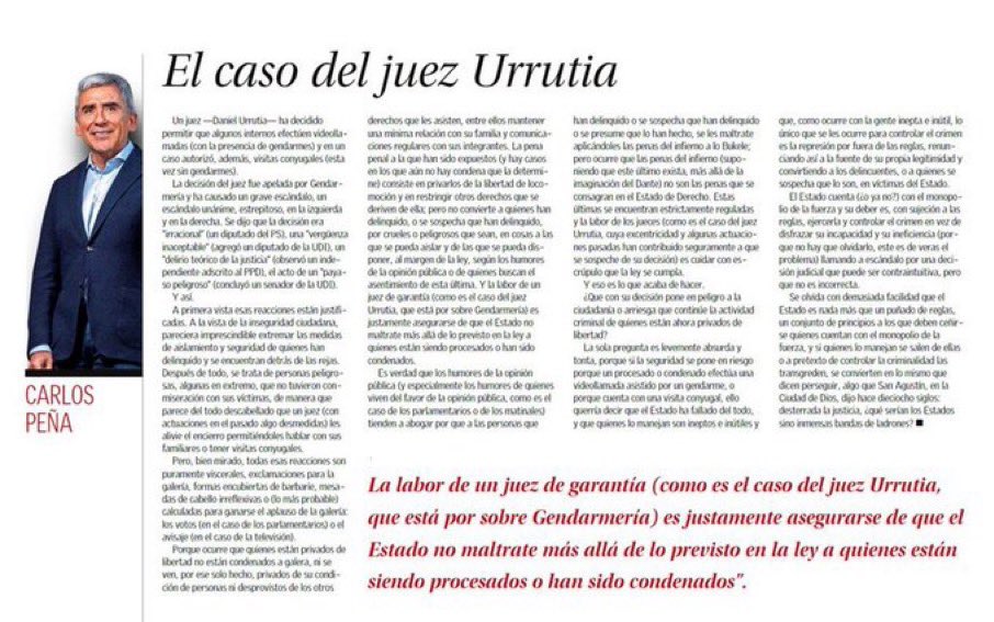 cnashr's tweet image. La @pensapenal (Asoc. Pensamiento Penal) e incluso Carlos Peña coinciden en lo correcto de la decisión del juez Urrutia. Lamentable que @MinjuDDHH haya decido apoyar una medida que evidentemente viola normativa nacional e internacional en materia de DDHH.