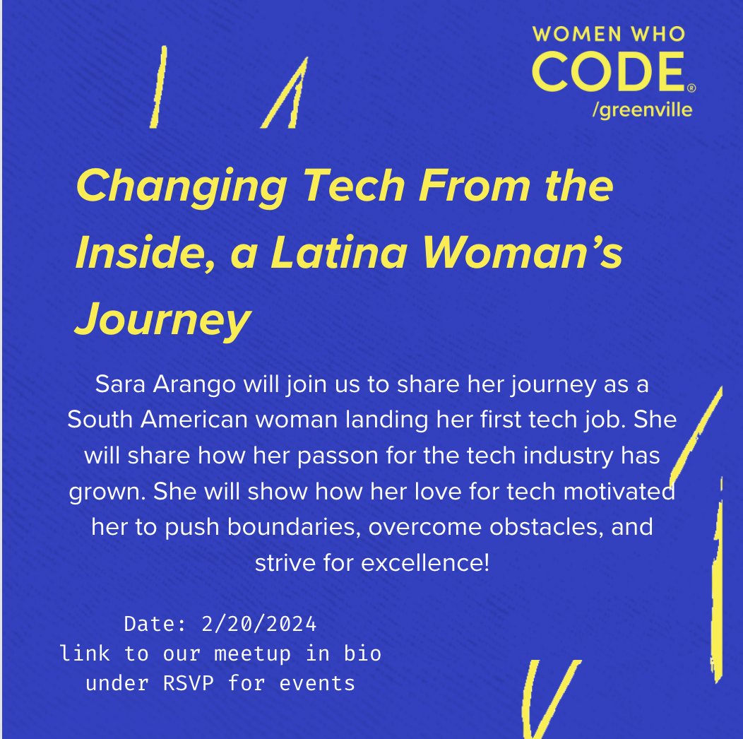 WWCodeGville's tweet image. Check out the virtual meetup happening today at lunch! 12:00 PM EST