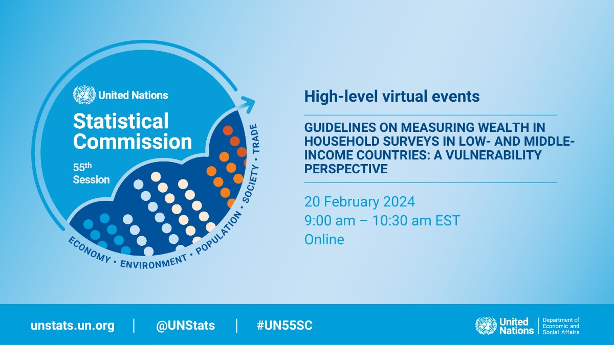 🌐Virtual event alert!
Starting soon! ⏰ 3-4:30 pm CET

📊 We’ll present, for the first-time, interim guidelines for collecting wealth data in low-and middle-income countries, in partnership with the @worldbankdata and @lisdata.

Join us and give us your feedback 
➡️
