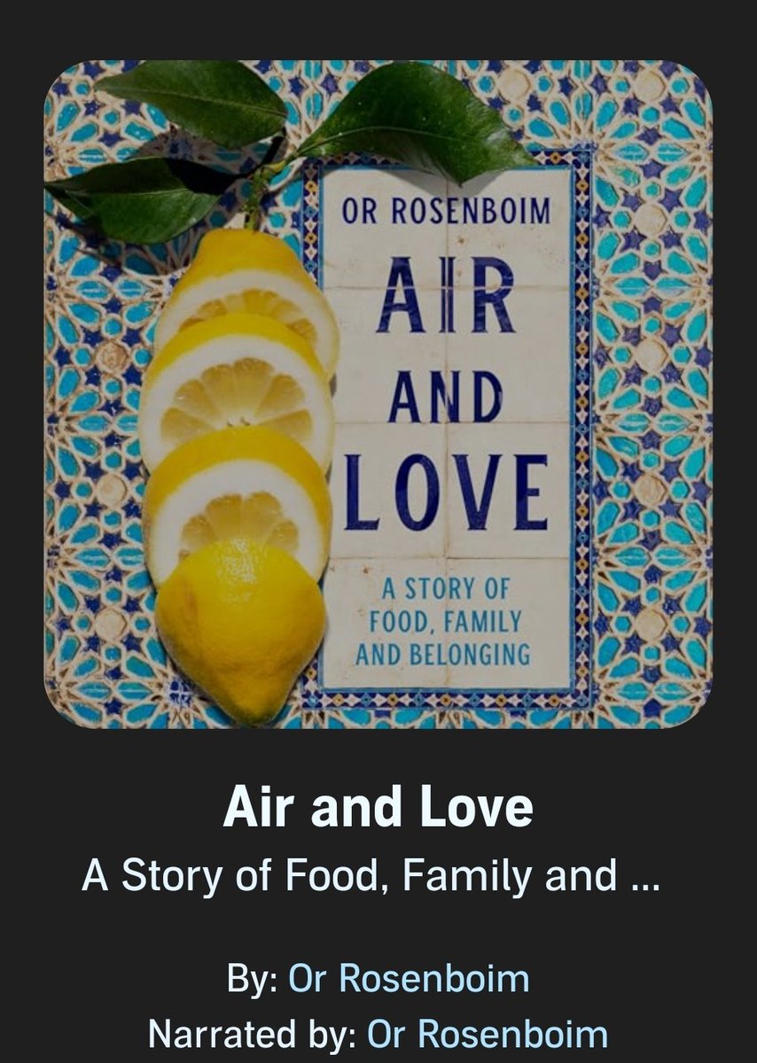 Next week I'll be in London to record the audiobook of my new book Air and Love. First time I'm doing something like that. If you want to hear me telling stories about migration and reading aloud Samarkandi and Latvian recipes, it's already available to prender!