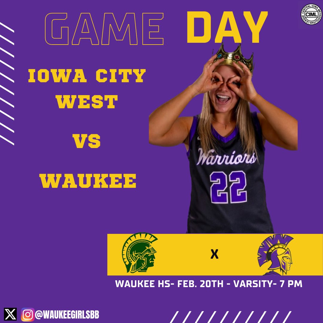 It’s Regional Final Game Day!! 
#GoWarriors!

📍Waukee Fieldhouse
⏰ Varsity- 7 PM
🎟 tickets.gobound.com/tickets/events…