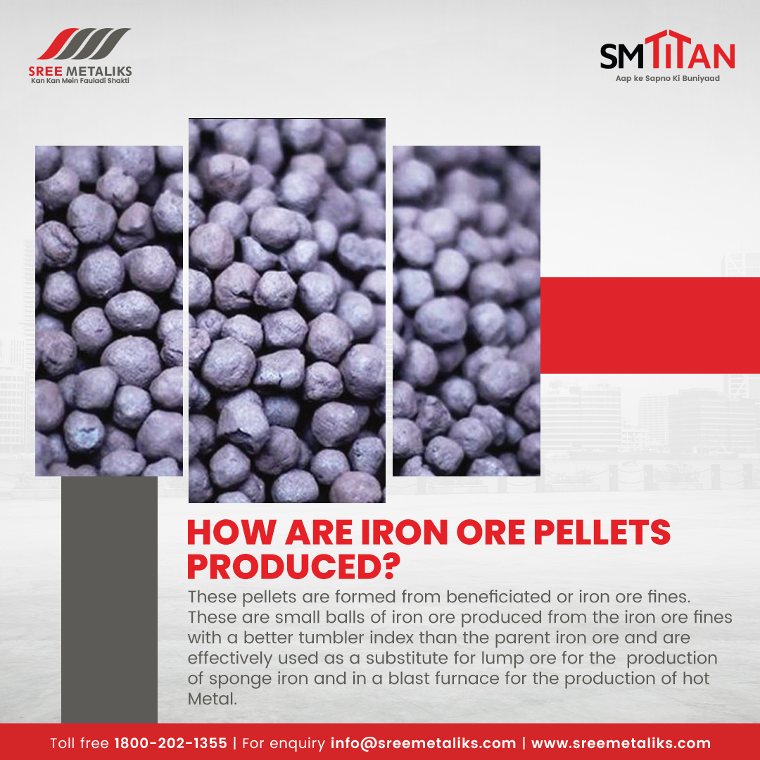 SreeMetaliks's tweet photo. Iron ore pellets are made from iron ore fines, creating small balls with improved properties. They serve as substitutes for lump ore in producing sponge iron and hot metal in blast furnaces. #ironore #pellets #metal #tmt #sreemetaliks #spoongeiron #smtitan https://t.co/pKcs7V34bd