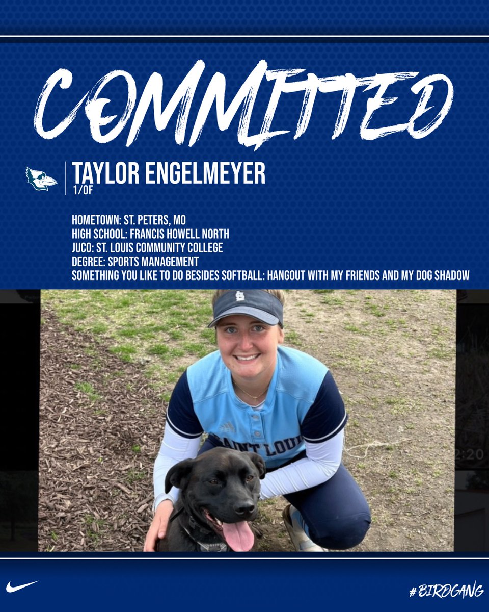 westmosoftball's tweet photo. Last but not least, will be junior transfer, Taylor Engelmeyer! #FutureBlueJay https://t.co/7Y1ncqeTAs