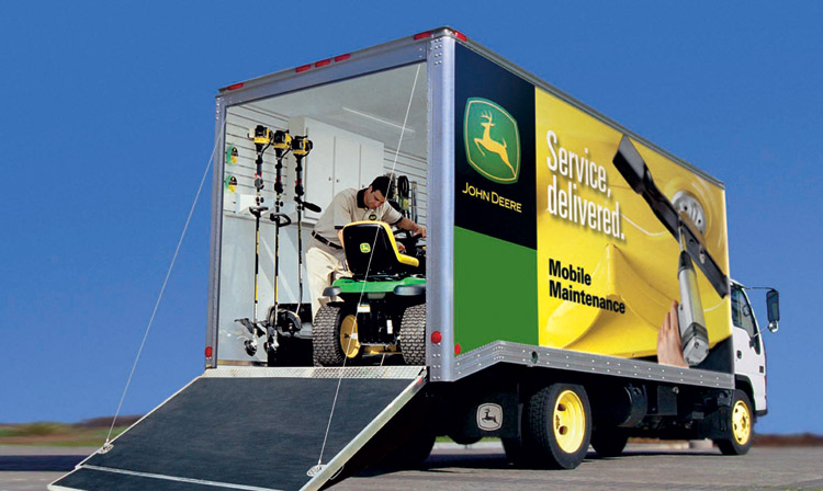 Ditch the trailer, keep mowin'!  Get expert #JohnDeere mobile maintenance for your lawn tractor at Little's! Save time, stay green. Call today! #LawnCareMadeEasy #MobileMechanics