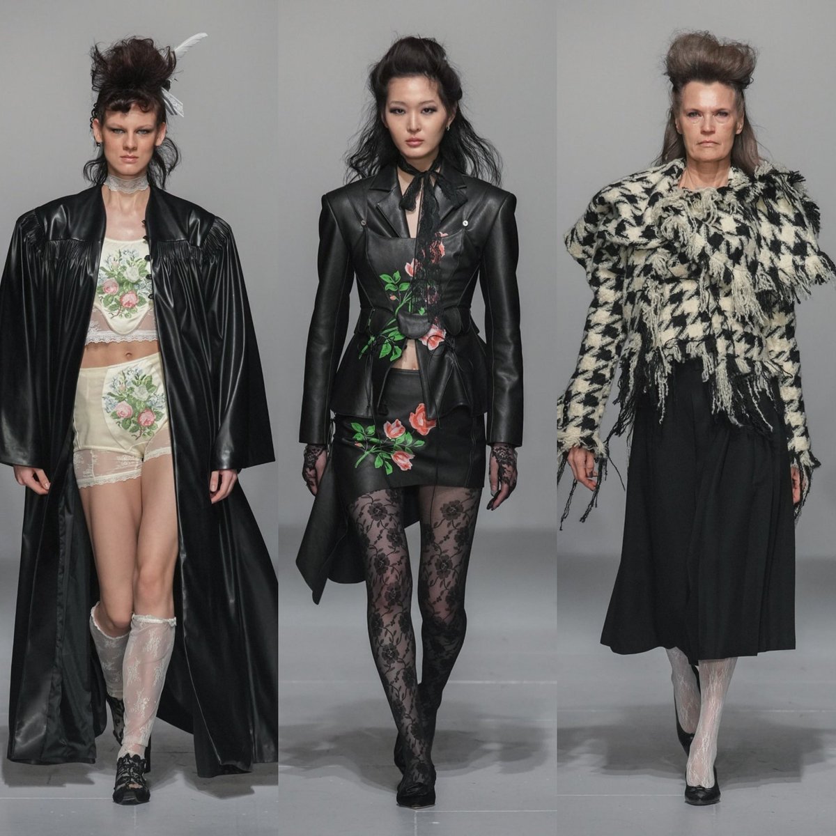 cafewindows's tweet image. yuhan wang fw24 titled "the trials"
