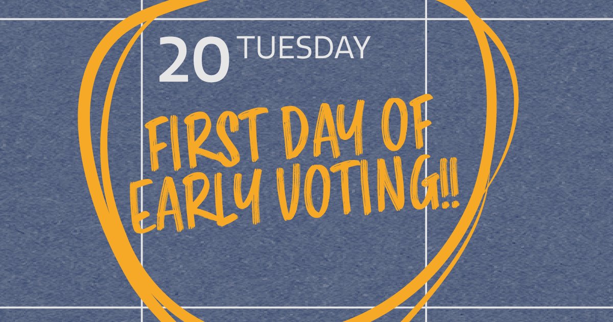 🚨 EARLY VOTING STARTS TODAY! 🚨  Make your plan to vote, and remind your friends, families, & co-workers to perform their civic duty too! It also happens to be National Comfy Day, so just know it's fine to vote in your PJs. 😀 More election info: vote.texasaft.org