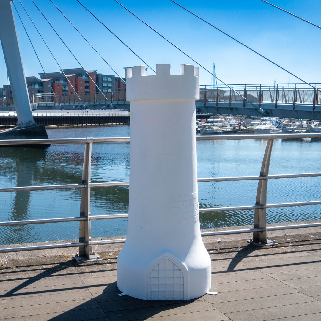 Our giant castle sculptures are a blank canvas! What designs are you hoping to see as part of the trail this summer? Castles in the Sky public art trail brought to you by @SwanseaBId @owensgroupuk @BDPwales @wildinart | Raising vital funds for @air_ambulance