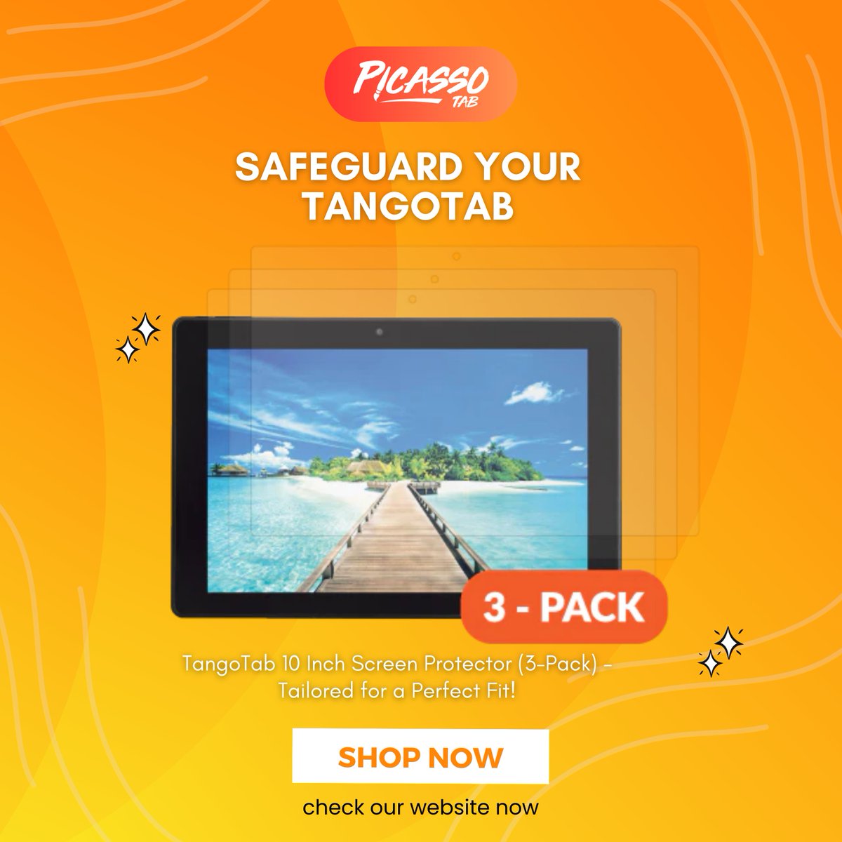 SimbansDotCom's tweet image. Pro-level protection for TangoTab! Get our precision 3-pack screen protector, tailor-made for 10&quot; tablets. Essential for busy pros and students. 💪 

simbans.com/products/picas… 

#tangotab #screenprotector #tabletgraphic