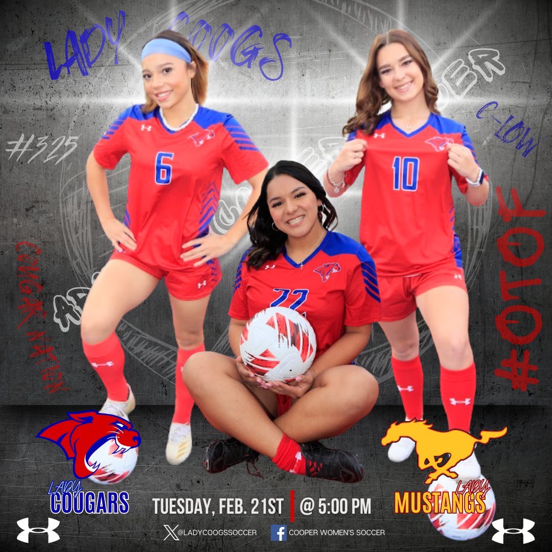 LadyCoogsSoccer's tweet photo. GAME DAY!!! JV @ 7:00 PM &amp; VARSITY @ 5:00 PM!!! COOPER vs. LUBBOCK CORONADO!!! @ LUBBOCK CORONADO HIGH SCHOOL!!! https://t.co/isfztf5QpU