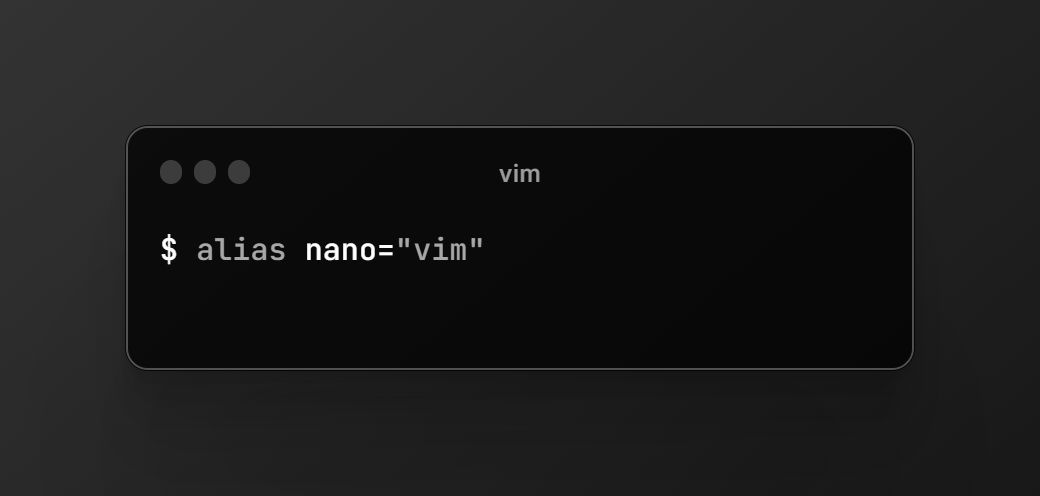 How to use Nano like a pro💪

$ alias nano="vim"