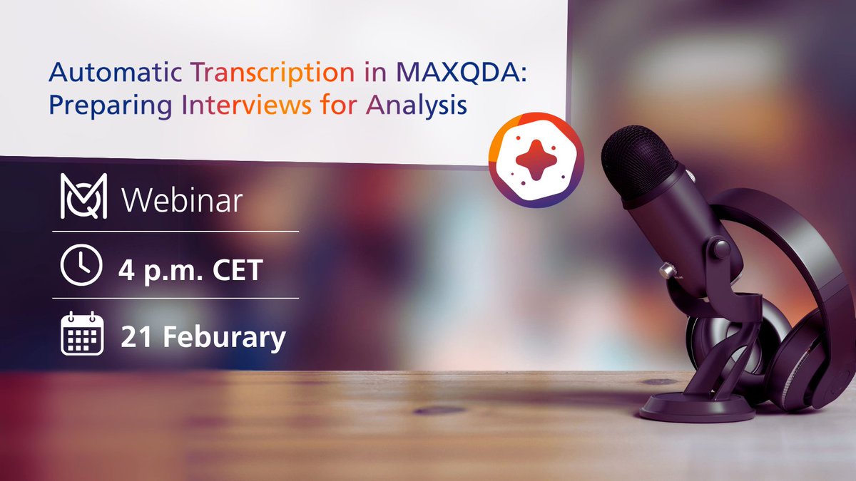 Register for our upcoming webinar to learn about the groundbreaking automatic transcription feature in MAXQDA. Now you can effortlessly create, edit, and analyze your transcripts directly in MAXQDA. 📝 

See you there: ow.ly/yJuU50QFx2S

 #MAXQDA #Webinar