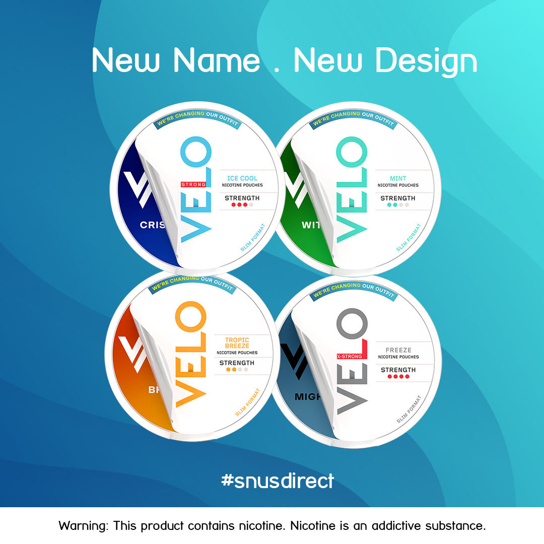 Exciting news on the horizon for VELO fans! 🎉 British American Tobacco is giving their popular nicotine pouches a fresh new look with a rebrand that promises the same great taste and quality you know and love. Get ready for the change coming soon! #snusdirect #VELORebrand